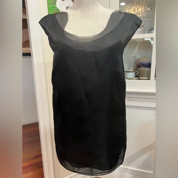 Maison Martin Margiela Black Silk Mini Dress Tunic